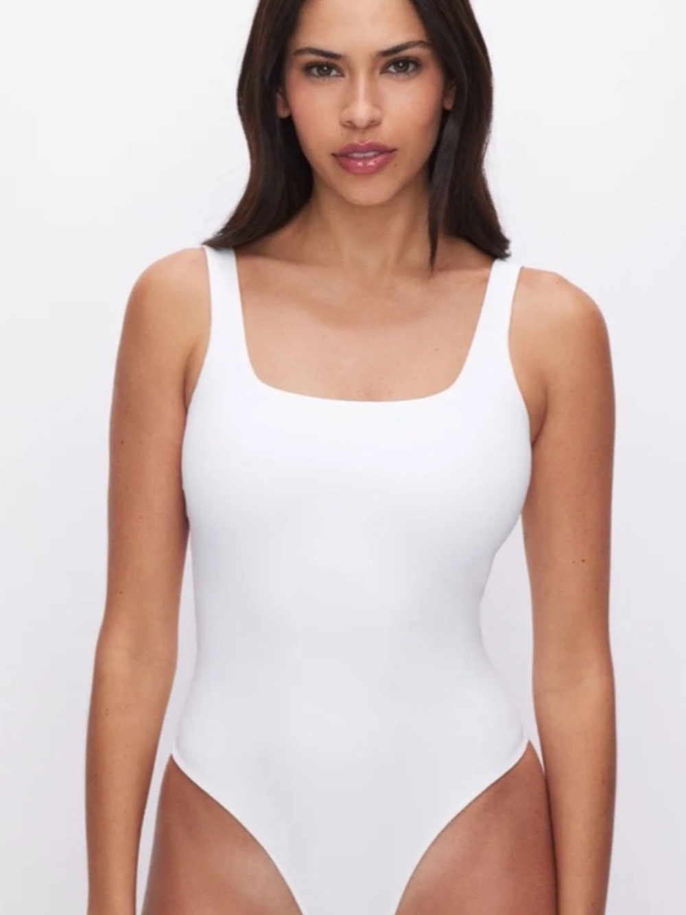 Good American White Scoop Neck One-Piece Swimsuit Size 3/Large N0516